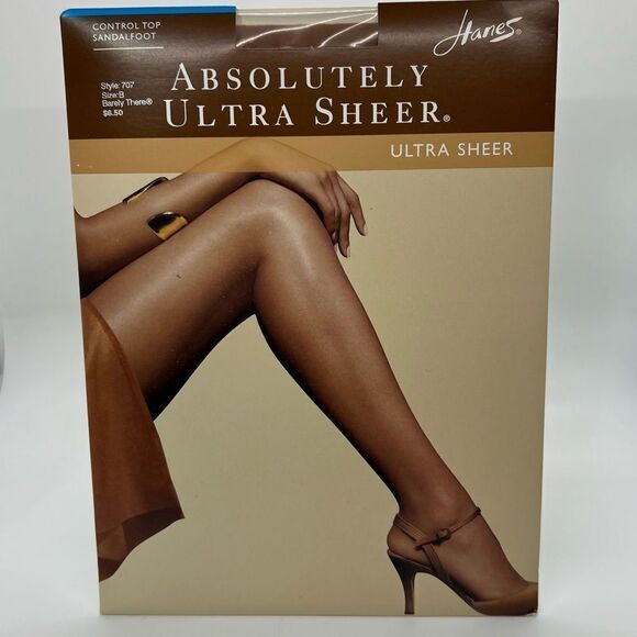 Vtg ABSOLUTELY ULTRA SHEER®l Hanes 707 sz B barely there - Picture 1 of 3